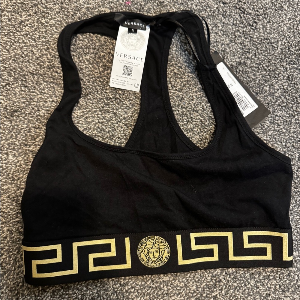Versace Black Sports Bra